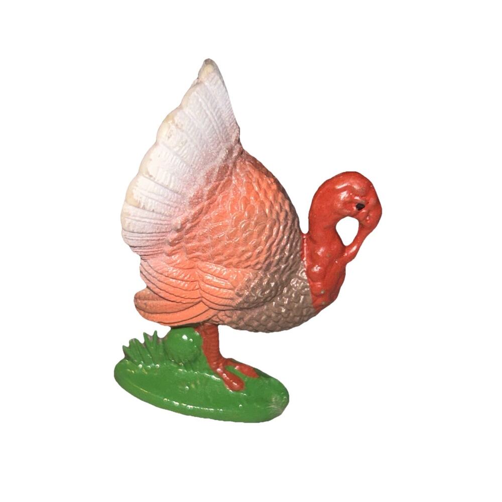 Vintage Hard Plastic Turkey Figurines Miniatures Dollhouse Or Diorama China